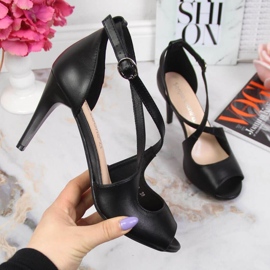 Black sandals on a high heel W Sergio Leone 1