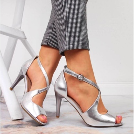 Silver sandals on a high heel W Sergio Leone 2