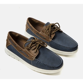 Creemore men's navy blue shoes brown 1