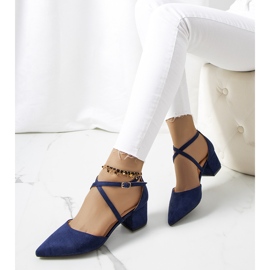 Navy blue pumps on the Terra post 1