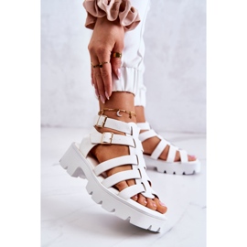 PS1 Leather Sandals With Strips White Minorite 1 PS1 Leather Sandals With Strips White Minorite 1