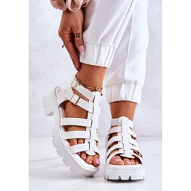 PS1 Leather Sandals With Strips White Minorite 2 PS1 Leather Sandals With Strips White Minorite 2