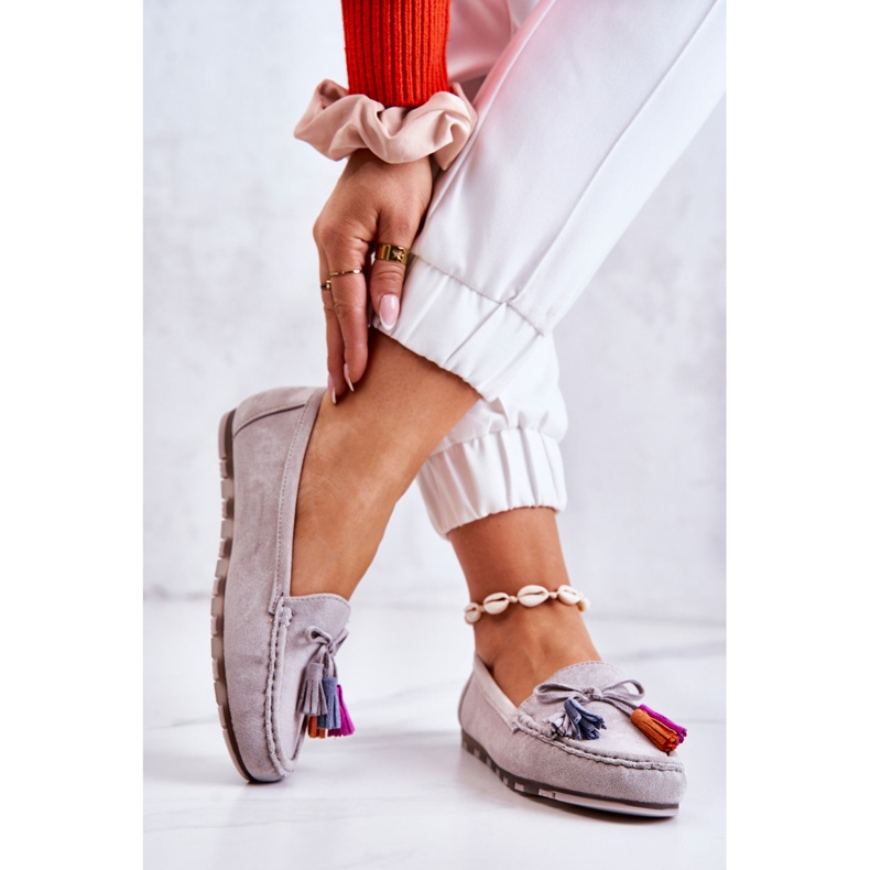 PS1 Women's Gray Wilessa suede loafers grey 2