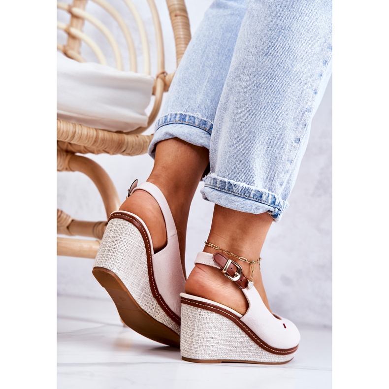 PS1 Women's Comfortable Sandals With Buckle Beige Thallas 1