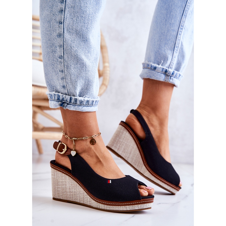 PS1 Women's Comfortable Sandals With Buckle Black Thallas 2