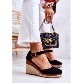 PS1 Women's Black Espadrilles On Wedges Tamarill 2