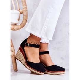 PS1 Women's Black Espadrilles On Wedges Tamarill 1