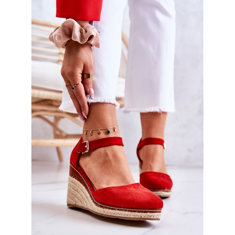PS1 Women's Espadrilles On Red Tamarill Wedges 2