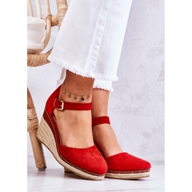 PS1 Women's Espadrilles On Red Tamarill Wedges 1