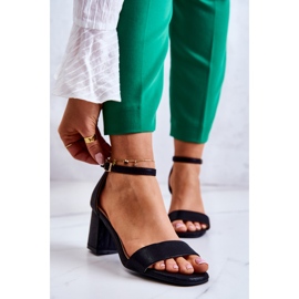 Vinceza Fashionable Women's Sandals On A Heel Black Lucida 1 Vinceza Fashionable Women's Sandals On A Heel Black Lucida 1