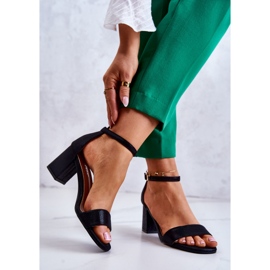 Vinceza Fashionable Women's Sandals On A Heel Black Lucida 2 Vinceza Fashionable Women's Sandals On A Heel Black Lucida 2