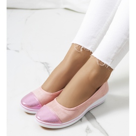 Pink Barrie wedge sneakers 1