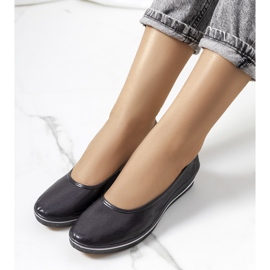 Black shiny sneakers on the Weide wedge 1