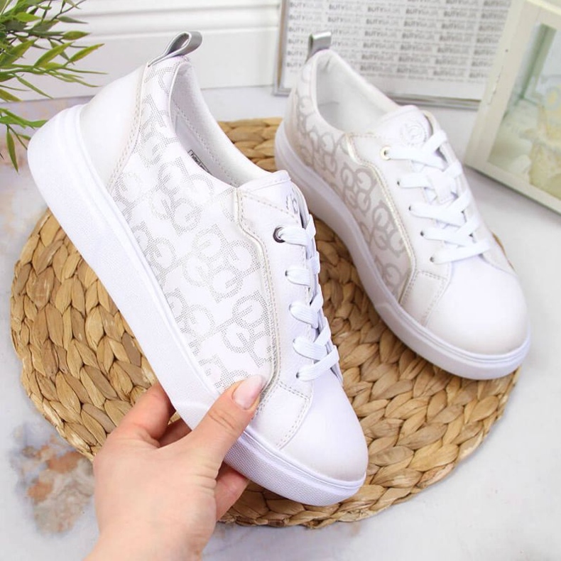 Sneakers white Bugatti W JJ253151 beige golden 1 Sneakers white Bugatti W JJ253151 beige golden 1