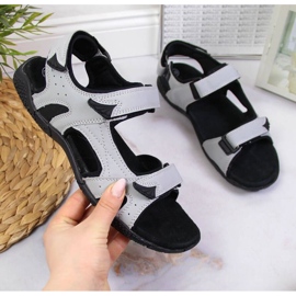 Gray Velcro sports sandals W American Club black 1 Gray Velcro sports sandals W American Club black 1