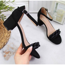 Black Sandals on a post with a chain W Filippo 1