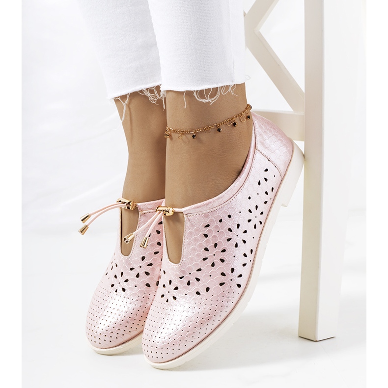 Holm pink openwork shoes 2
