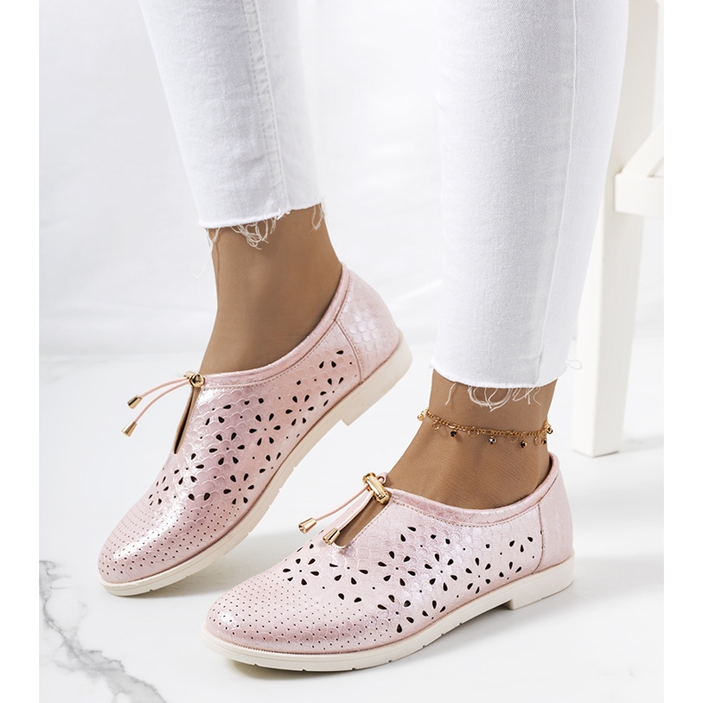 Holm pink openwork shoes 1