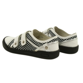 Leather Velcro Shoes Bartek 78148-25K Polka Dots white black silver 4 Leather Velcro Shoes Bartek 78148-25K Polka Dots white black silver 4