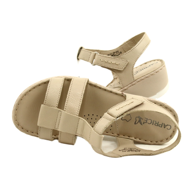 Comfortable leather sandals Caprice 28152-28 443 Beige 4 Comfortable leather sandals Caprice 28152-28 443 Beige 4