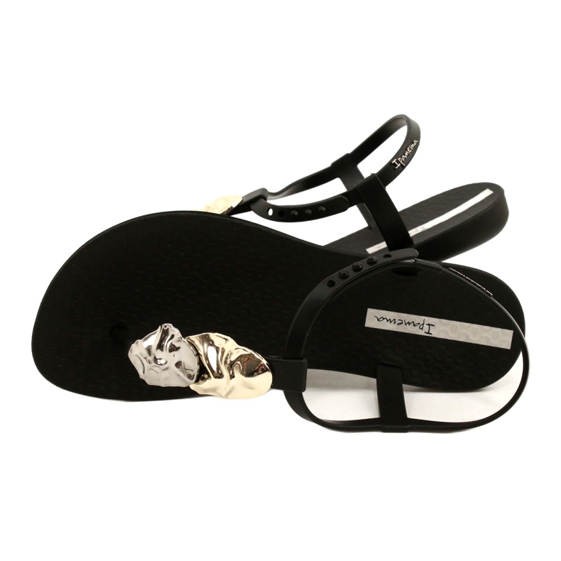 Flip-flops with Ipanema Decoration 83182 black 23526 silver golden 5