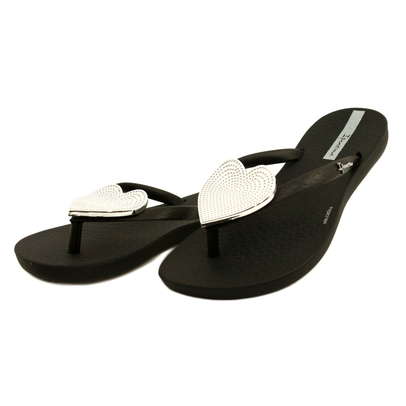 Ipanema Girls' Japanese Maxi Fashion Kids iPanama 82598 with a silver heart black 3 Ipanema Girls' Japanese Maxi Fashion Kids iPanama 82598 with a silver heart black 3