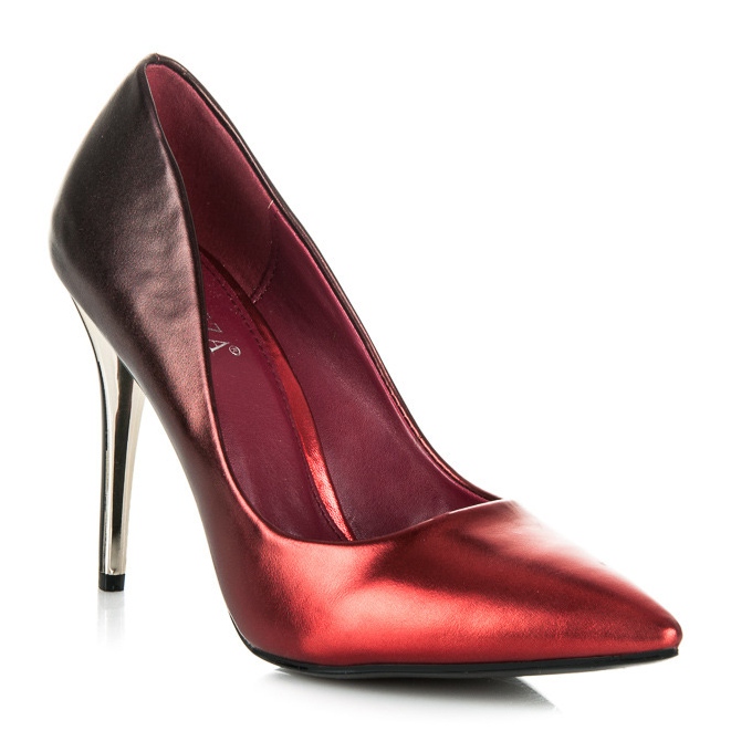 Vinceza Burgundy ombre heels red 1