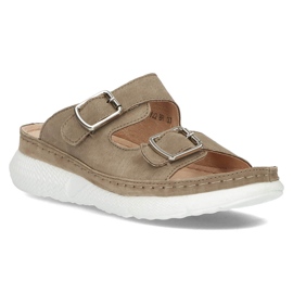 Leather slippers Filippo DK3516 / 22 Br brown 1