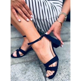 Moly Blue high-heeled sandals navy blue 1 Moly Blue high-heeled sandals navy blue 1