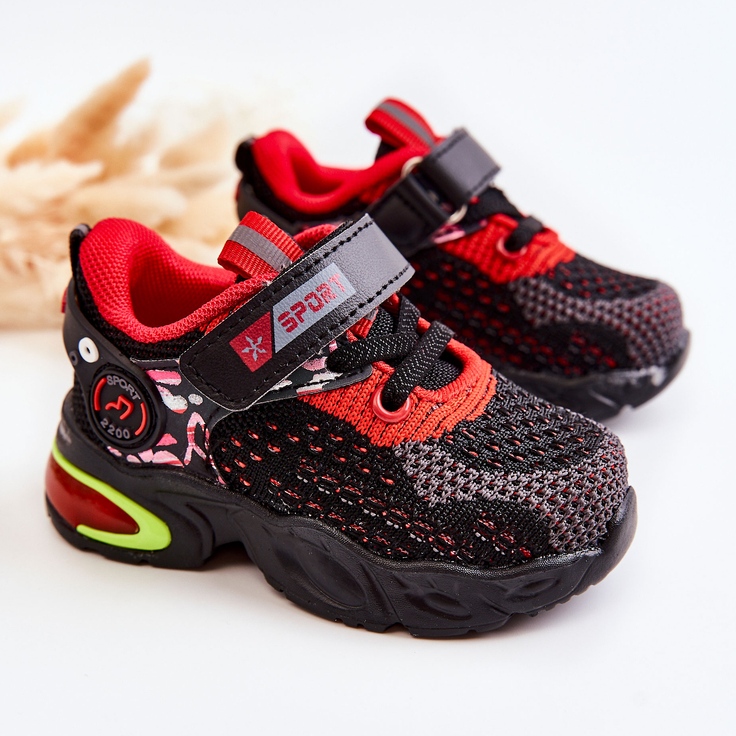 PJ2 Children's Sport Shoes With Velcro Black-Red Lillo 1 PJ2 Children's Sport Shoes With Velcro Black-Red Lillo 1