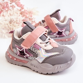 PJ2 Children's Light Sport Shoes Gray-Pink Mobby 2 PJ2 Children's Light Sport Shoes Gray-Pink Mobby 2