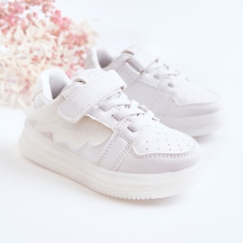 PA1 Children's Leather Sport Shoes With Velcro White Angel 2 PA1 Children's Leather Sport Shoes With Velcro White Angel 2