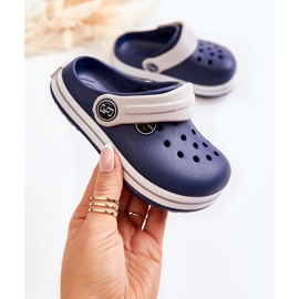 Comfortable Children's Slippers Crooks Navy Blue Colly 1