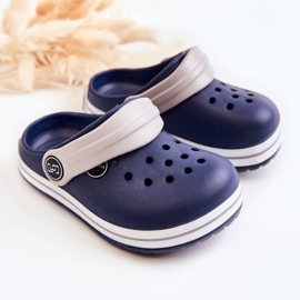 Comfortable Children's Slippers Crooks Navy Blue Colly 2