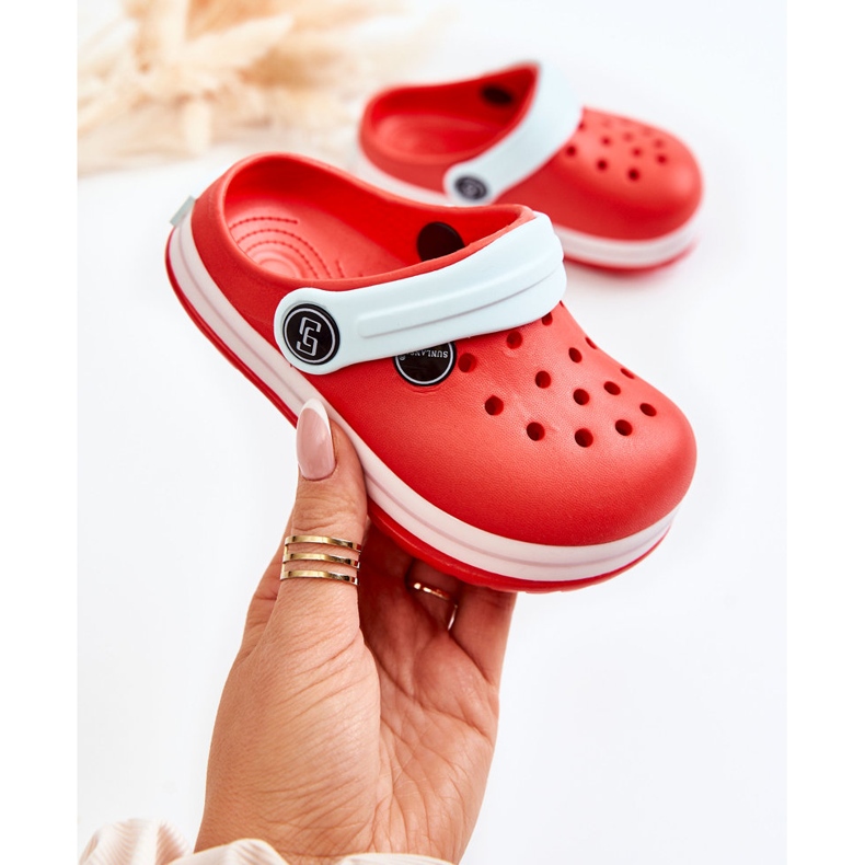 Comfortable Children's Slippers Crocs Red Colly 1
