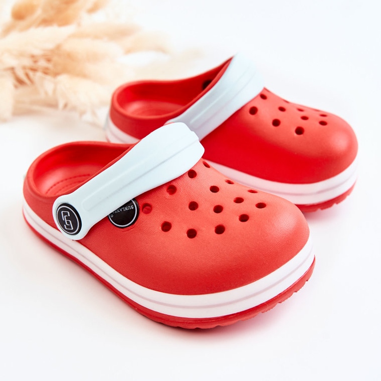 Comfortable Children's Slippers Crocs Red Colly 2
