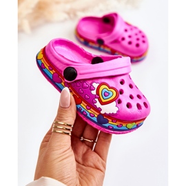 Children's Foam Slippers Kroks Fuchsia Charie pink 2