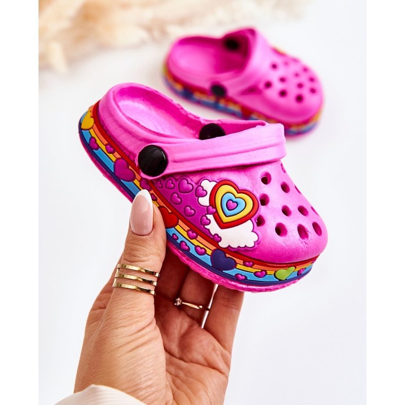 Children's Foam Slippers Kroks Fuchsia Charie pink 2