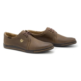Polbut Leather men's shoes 343 brown 2