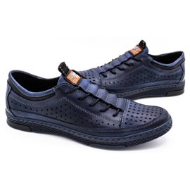 Polbut Men's leather shoes for the summer k22 navy blue 4 Polbut Men's leather shoes for the summer k22 navy blue 4