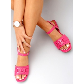 Iona Fushia low-heeled sandals pink 1