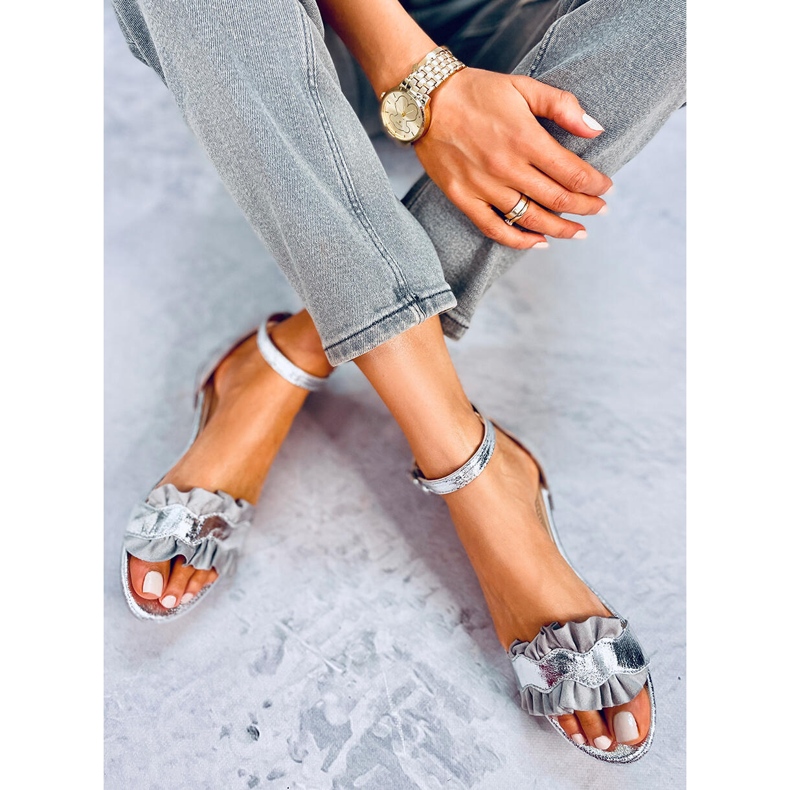 Alpha Silver women's sandals grey 2