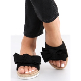 Espadrilles with a Viola Black bow 1