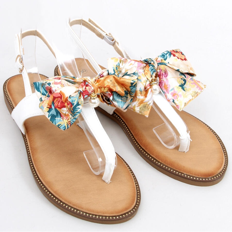 Flip-flops with a bow Odette White 1