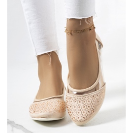 Marx semi-transparent beige ballerinas 1
