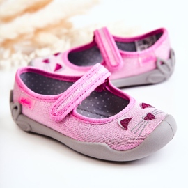 BEFADO S.A. Ballerina slippers Befado Cats 114X451 Pink-Gray 1