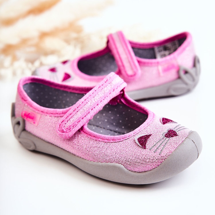 BEFADO S.A. Ballerina slippers Befado Cats 114X451 Pink-Gray 1