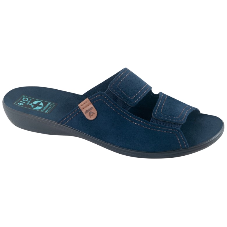 Corrupt idioom Schurend Adanex Women's slippers BIO Nature 26027 Navy blue - KeeShoes