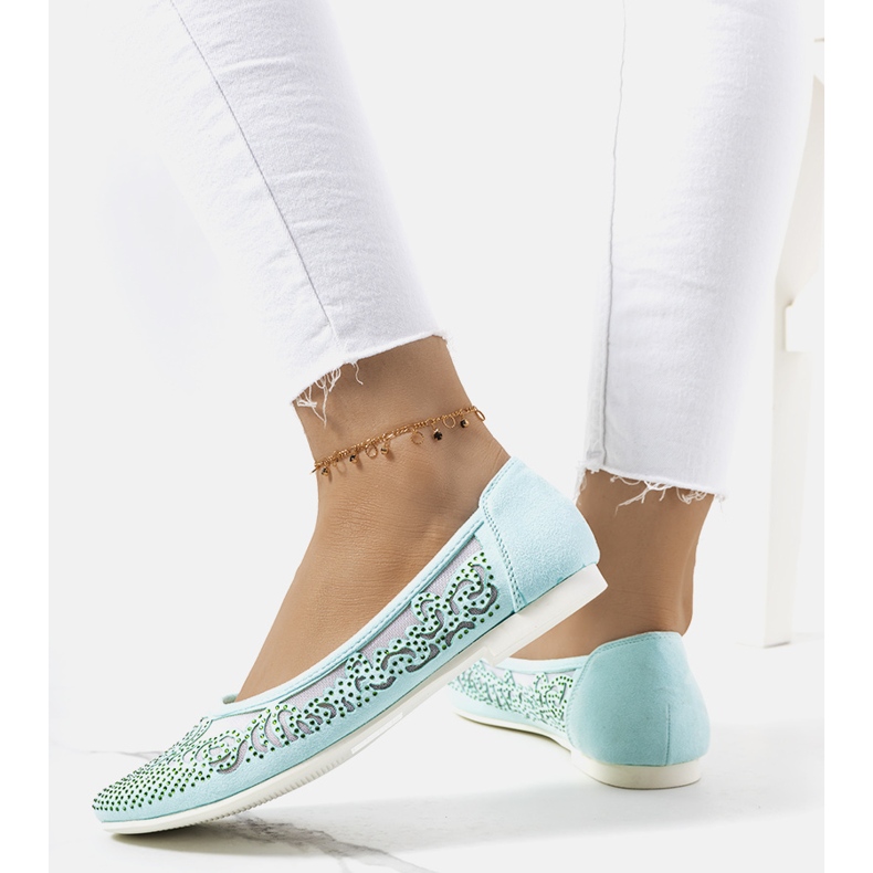 Green ballerinas with openwork Astrid ornaments 1