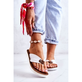 Women's Material Flip-flops Big Star JJ274A347 White 1